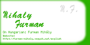 mihaly furman business card